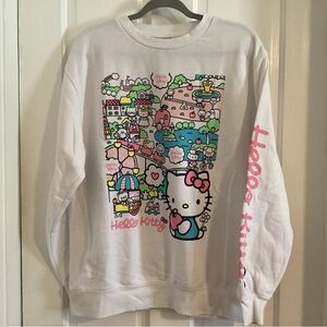 Hello Kitty Sanrio Bioworld Carnival Amusement Park Sweatshirt L